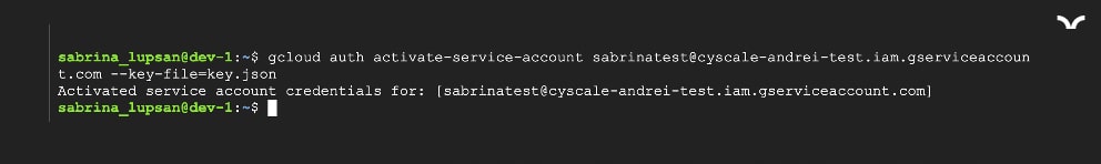 Authenticating as Service Account
